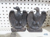 Heavy cast iron eagle bookends