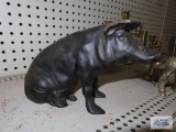 Antique cast iron piggy bank