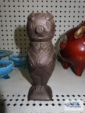 Vintage Bank on Republic Pig Iron cast iron figurine piggy bank