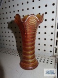 Carnival glass vase