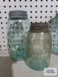 Antique canning jars. Mason's patented November 30th 1858