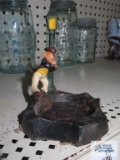 Antique figurine ashtray