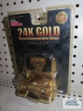 Racing Champions 24K gold plated commemorative series reflections in gold diecast NASCAR, new in