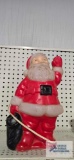 Plastic molded outdoor Santa Claus figurine, made by Sun Hill Industries