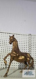 Heavy brass horse figurine