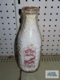 Groveland Dairy milk bottle. North Jackson, Ohio
