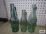 The Akron Brewing Co. bottle, Miller Becker Co. bottle and The Home Brewing Co. bottle