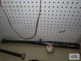 Cleveland Indians baseball bat and baseball