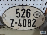Vintage German license plate