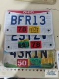 Three Ohio motorcycle license plates