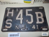 1941 New Jersey license plate