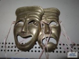Pair of brass masks