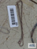 Silver colored rope chain, marked 925.
