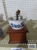 Pottery bowl coffee grinder