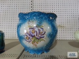Antique O. C. C. C. Limoges porcelain planter. has various paint chips.