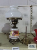 Hurricane lamp with extra base