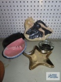 Vintage ashtray with covered top, Royal Sonesta Hotel New Orleans advertising ashtray, etc