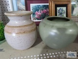 USA planter and Stacy Hope signed vase