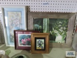 Floral prints and frames