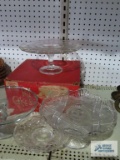 Glass cake stands