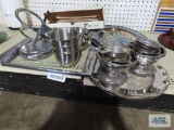 Variety of silver plate and stainless steel pieces