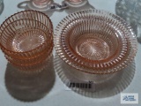 Pink depression glass bowls