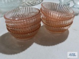 Pink depression glass bowls