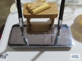 Desk pen set, miniature bench and etc