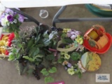 Assortment of florals, seasonal decorations and etc