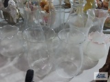 Assortment of clear glass hurricane lamp shades