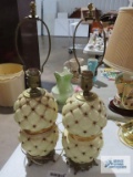 Pair of pineapple lamps