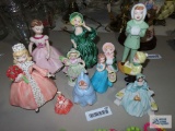 Variety of ceramic figurines