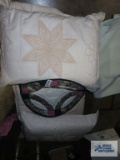 Decorative pillow covers with pillows