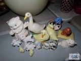 Variety of small and miniature figurines