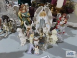Variety of angel figurines
