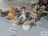 Variety of angel figurines including Josef Original