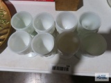 Milk glass goblets