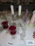 Variety of candle holders