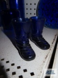 Cobalt blue miniature boots