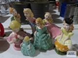 Variety of ceramic figurines including Holland Mold