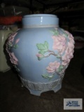 Ceramic Oriental homemade planter, marked 1975 Melody