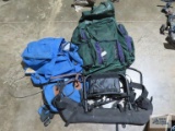 Kelty hiking bag and green hiking bag