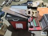 Hand saws, Bosch tool case, toolbox base and tool trays