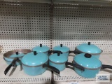 Club eight piece aluminum pan set with extra lid