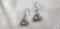 Light purple colored stone earrings, marked 925, 4.3G