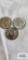 (3) 1964 Kennedy half dollars.