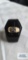 Two toned ring with clear gemstone, marked 10K, (seller description diamond), 4.9 G, size 8.5