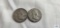 1955-D and 1962-D Ben Franklin half dollar coins