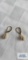 Gold colored dangle earrings, marked 14K Turkey, 1.7 G