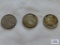 (2) 1962 and (1) 1963 Franklin half dollars, all marked D